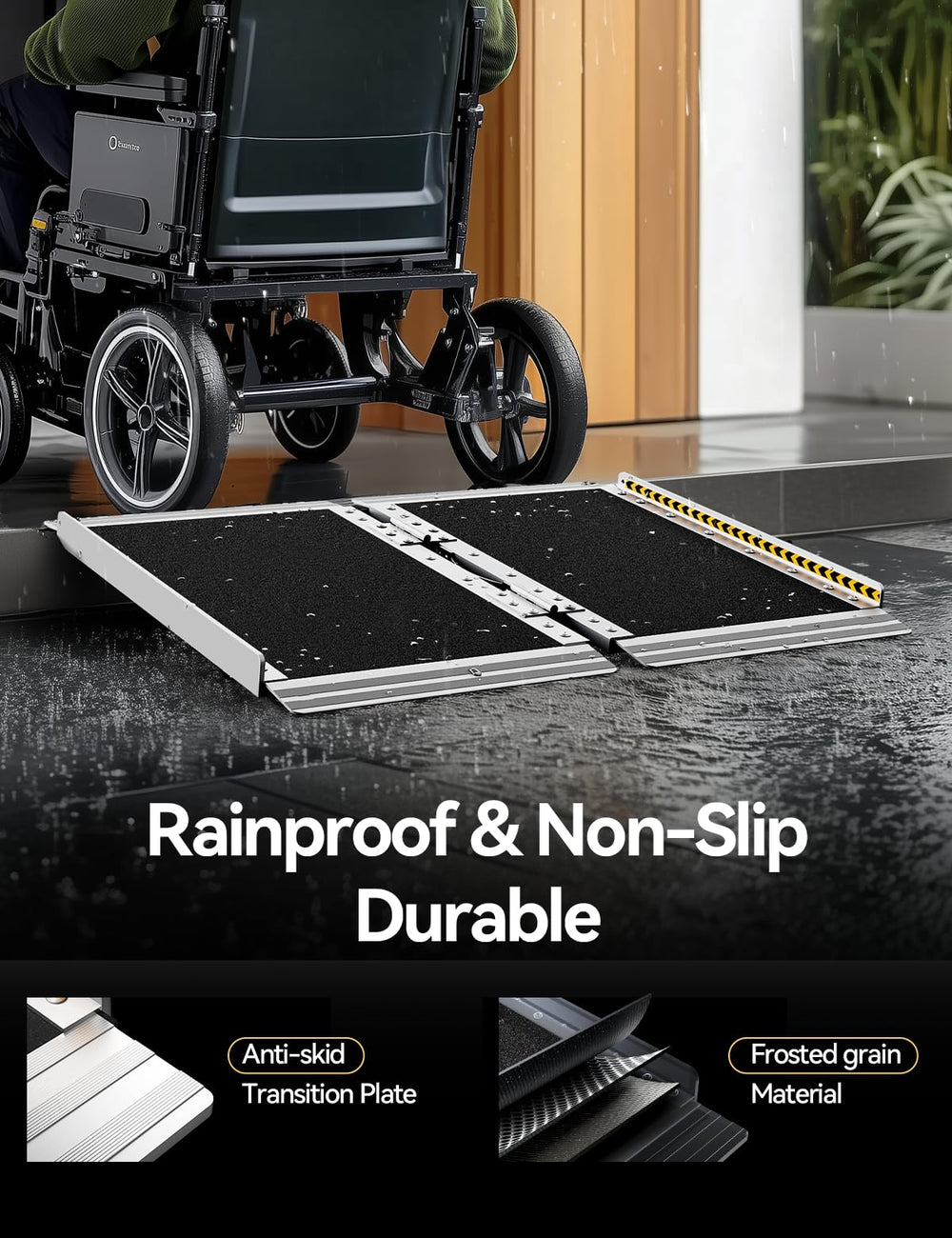FACHNUO folded ramp handle highlighting easy carrying and transport