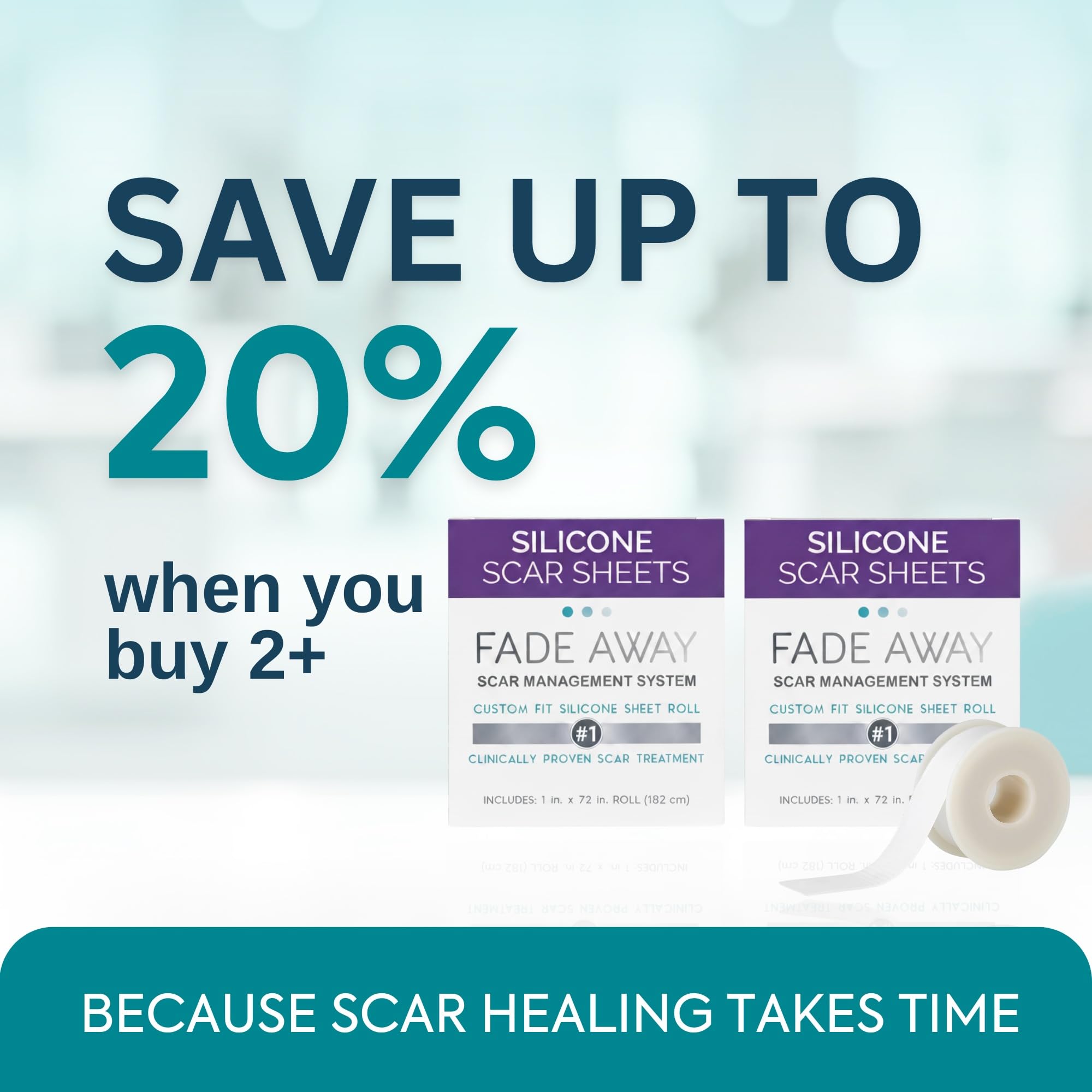 Fade Away packaging and instructions with clinical support details