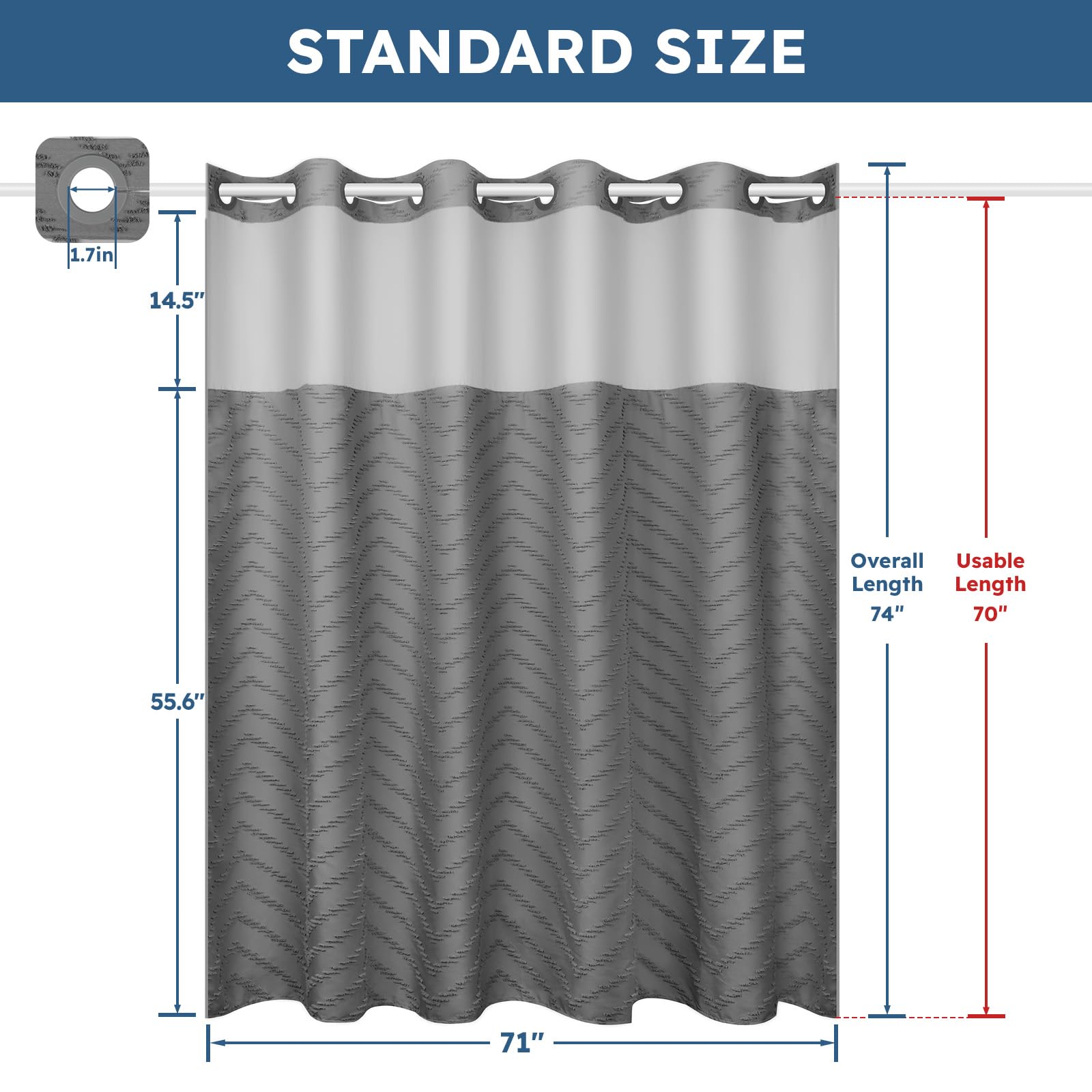 FADOTY curtain in bathroom lifestyle scene creating bright shower benefit