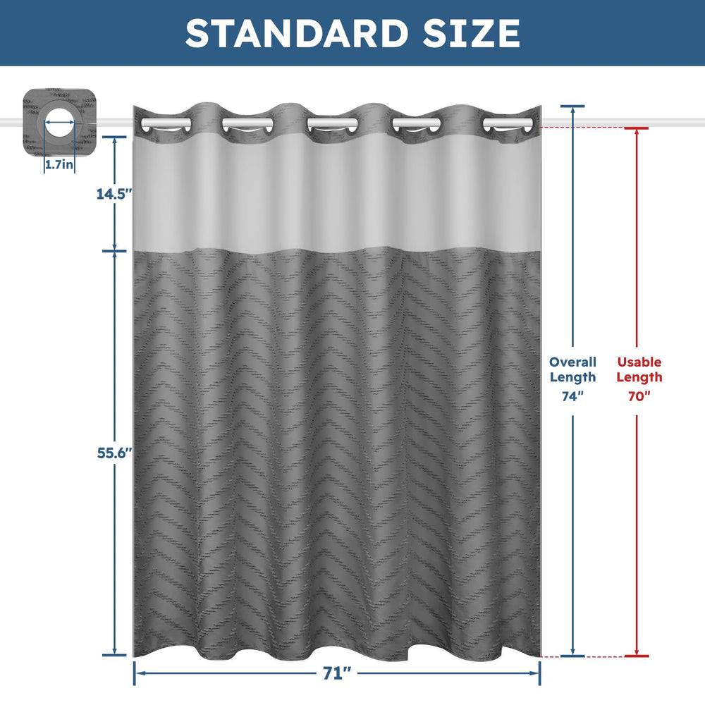 FADOTY curtain in bathroom lifestyle scene creating bright shower benefit