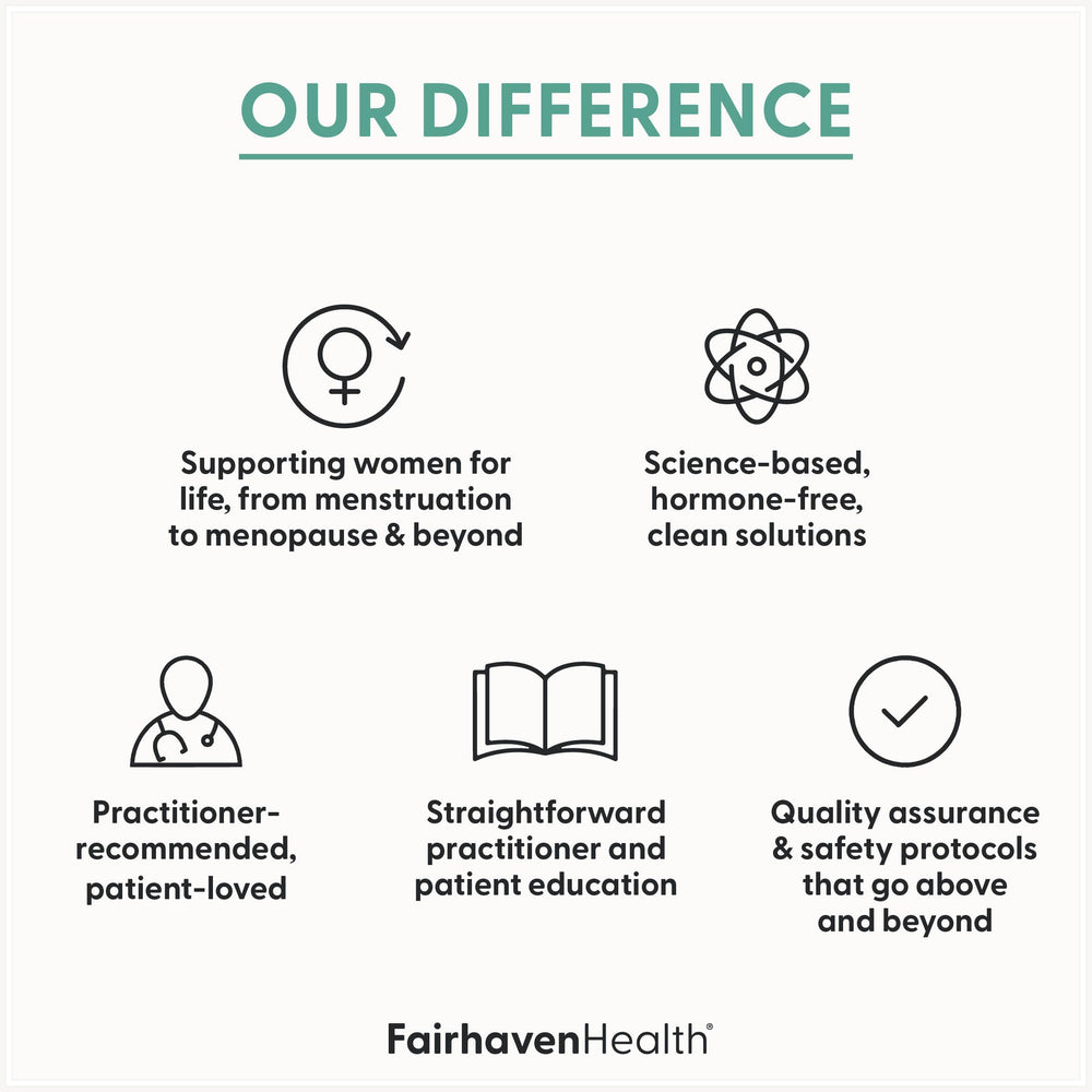 Fairhaven Health ingredient list close shot showing allergen-free formula benefit