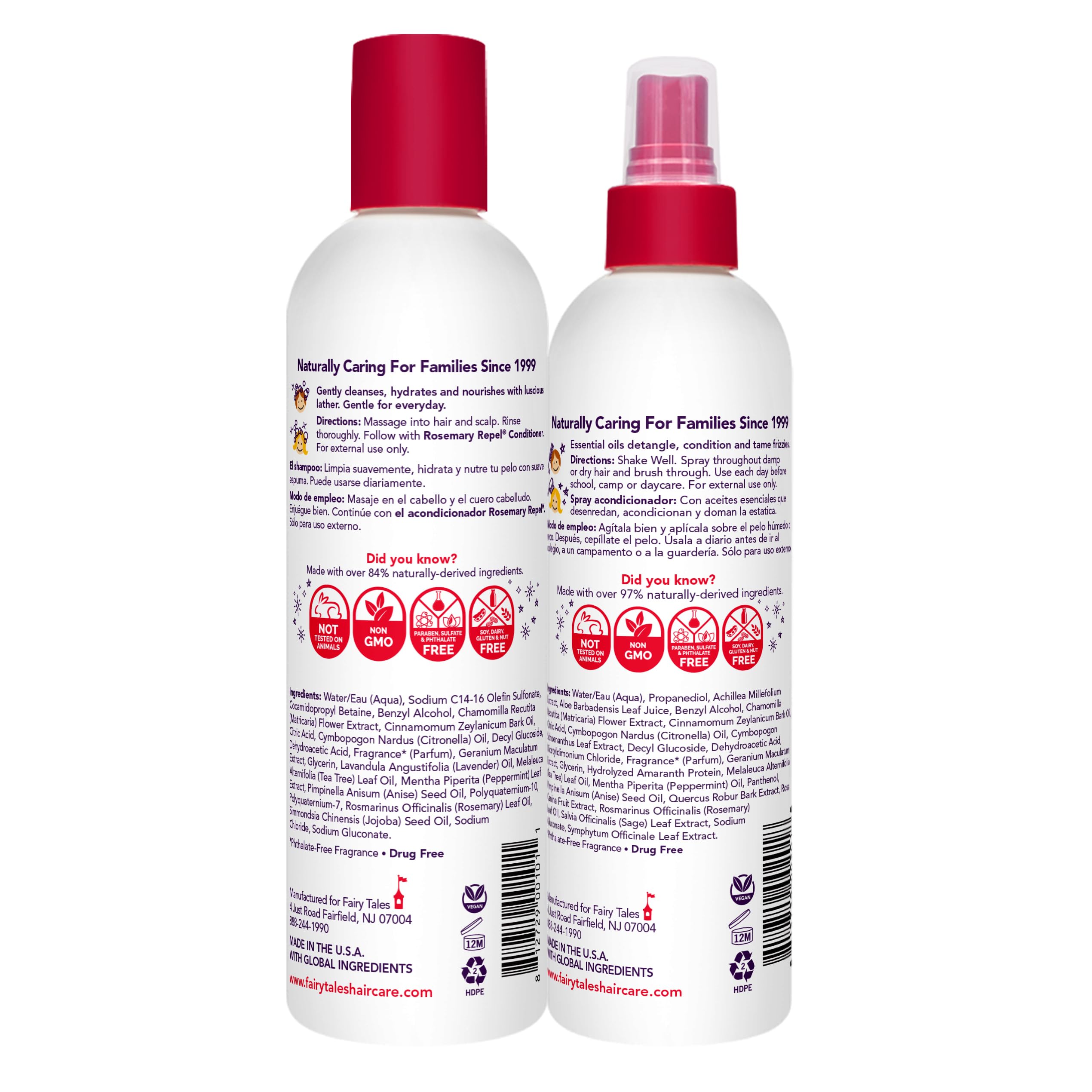 Fairy Tales shampoo pouring to show gentle texture and easy rinsing benefit