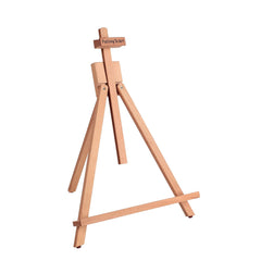 Falling in Art front view of beechwood easel showing stable display and elegant finish