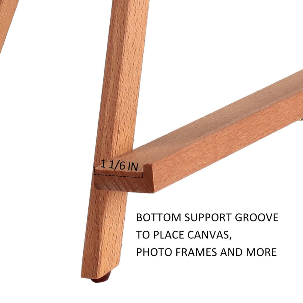 Falling in Art bottom support groove holding canvas securely for steady work