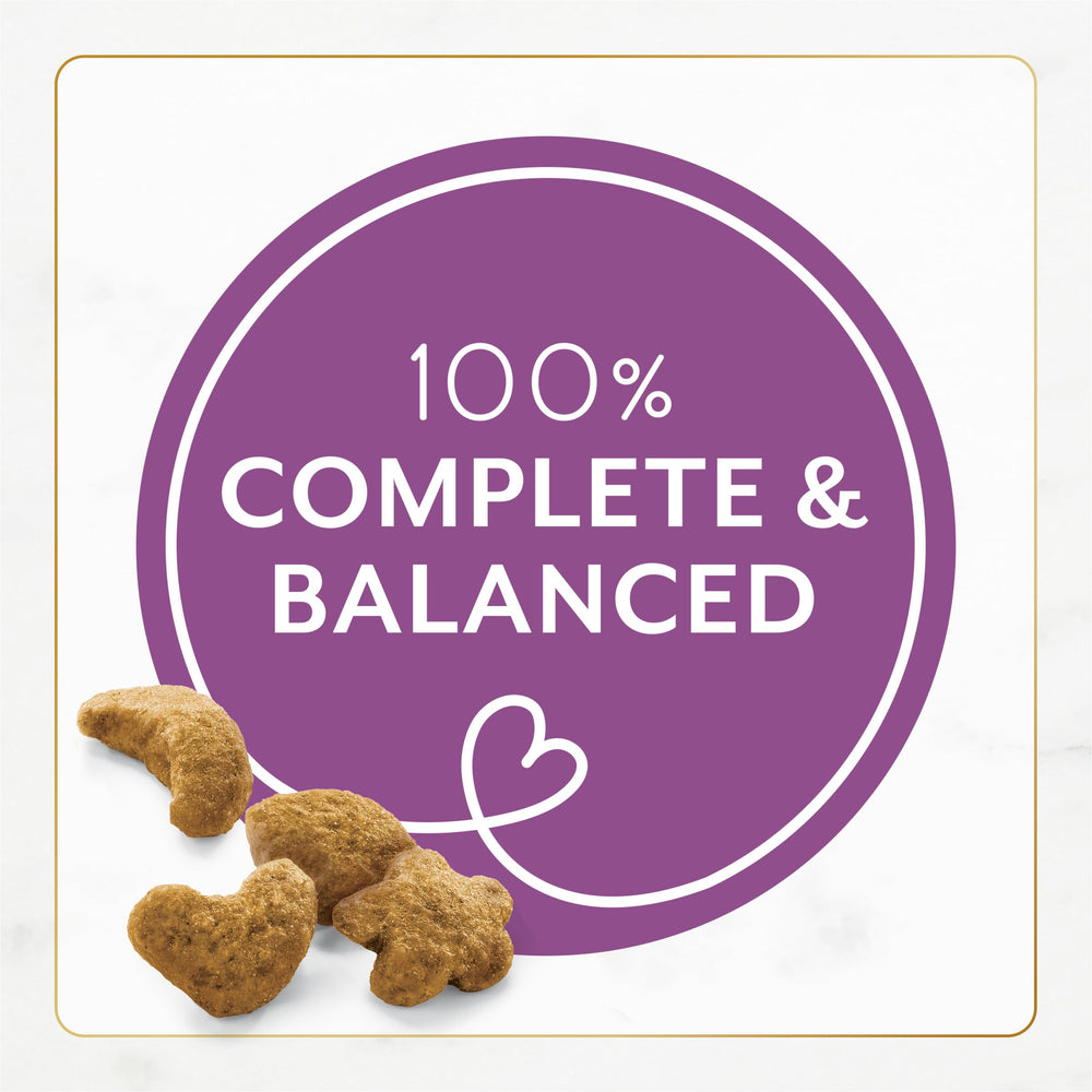 Fancy Feast bag label detail highlighting real chicken and turkey ingredients
