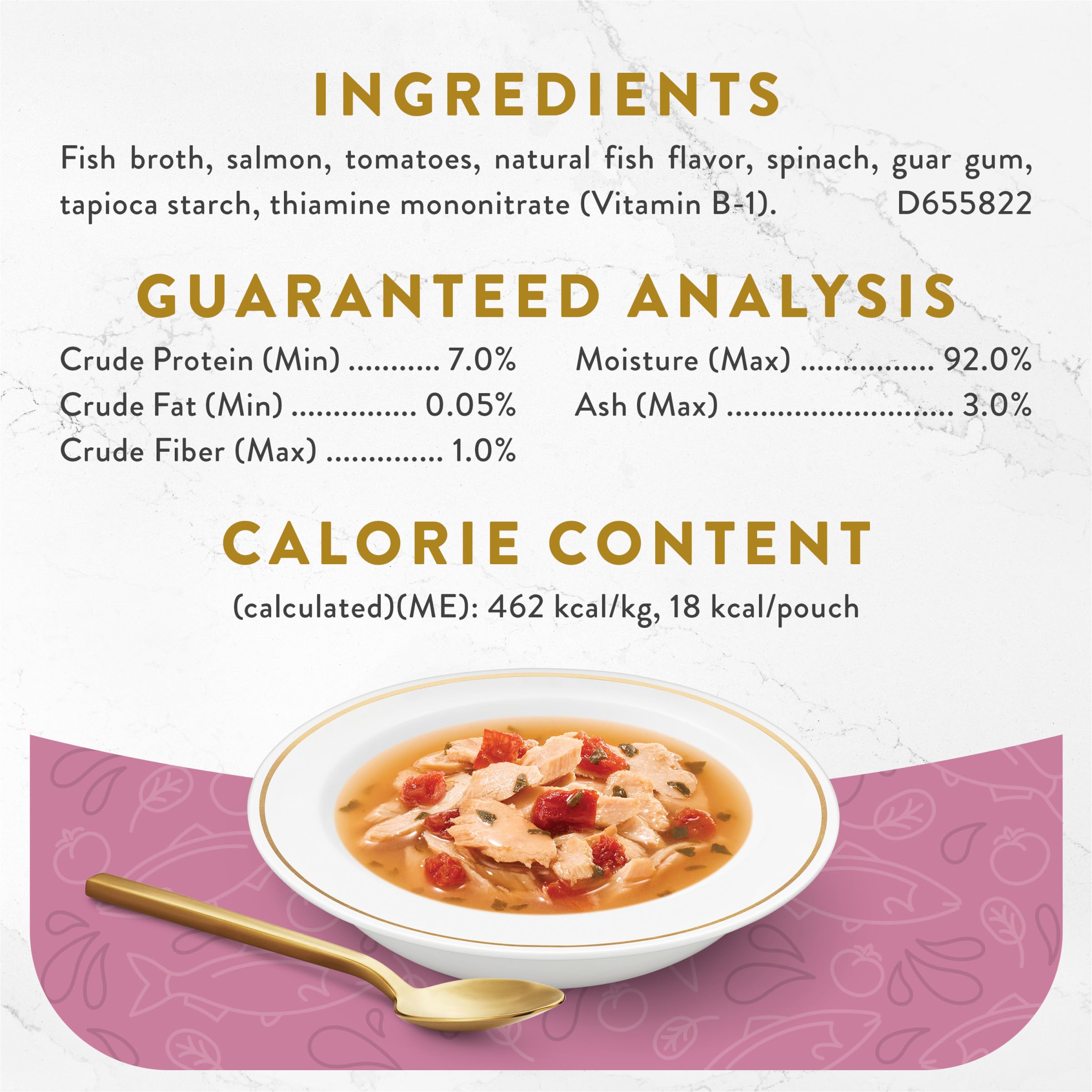 Fancy Feast pouch beside a measuring spoon to show single-serve size