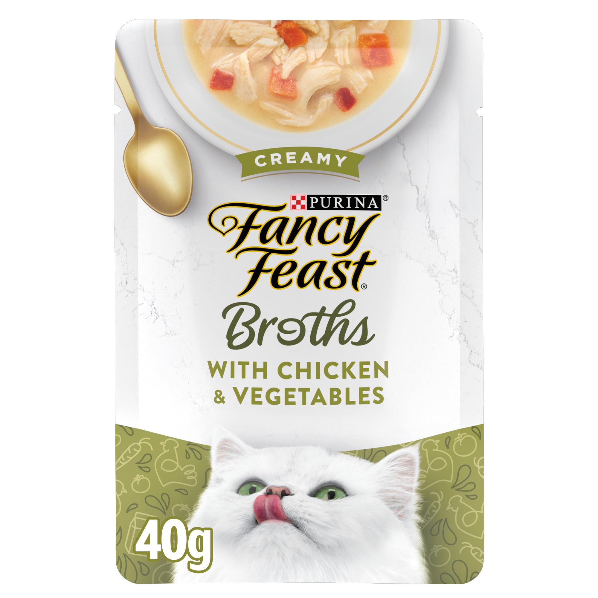 Fancy Feast visible chicken and vegetable pieces showcasing real ingredients