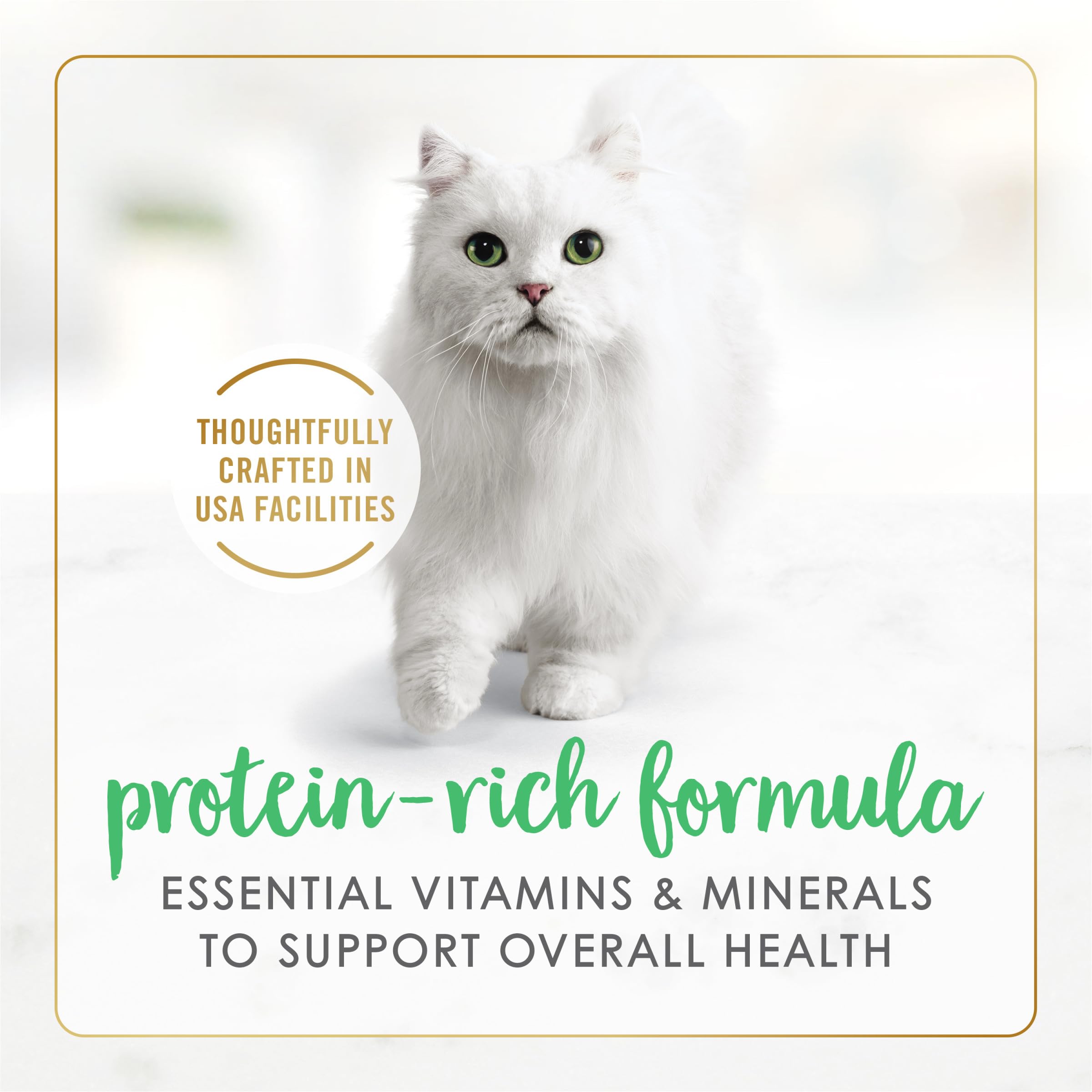 Fancy Feast can label and nutrition facts emphasizing balanced nutrition benefits