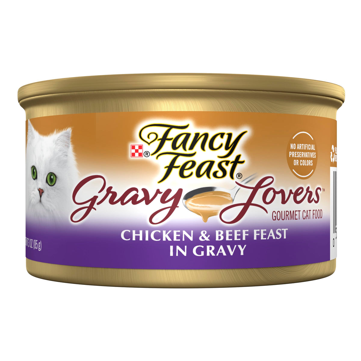 Fancy Feast front packaging showing brand and pack of 24 for easy selection