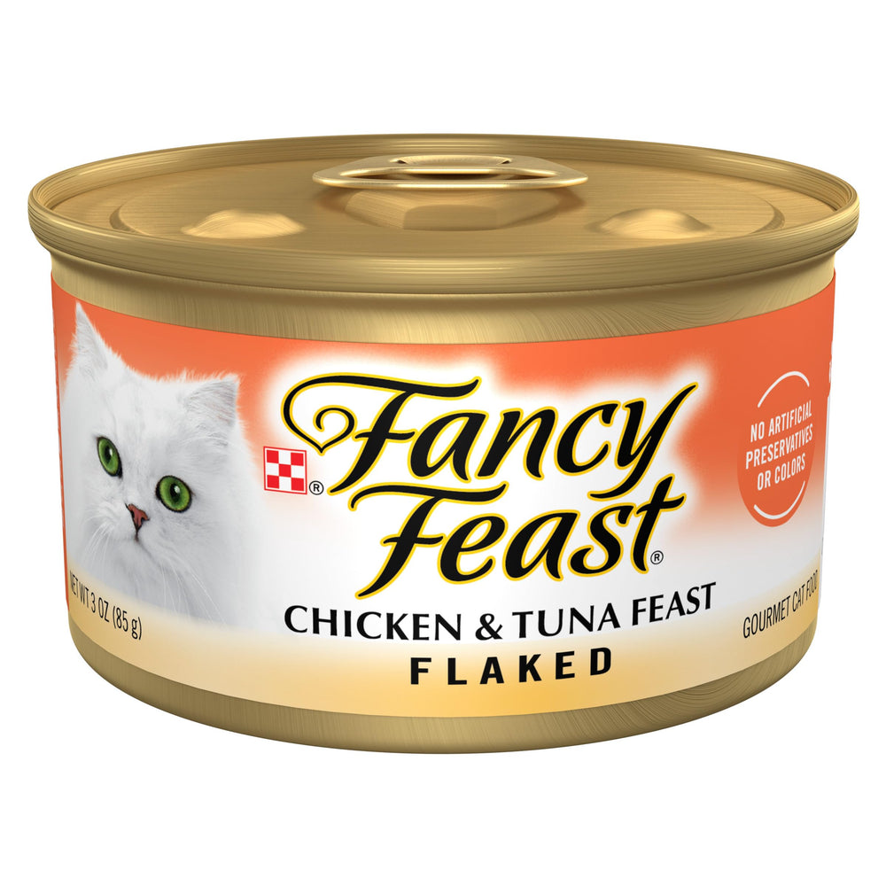 Fancy Feast front packaging showing 24 cans and brand appeal