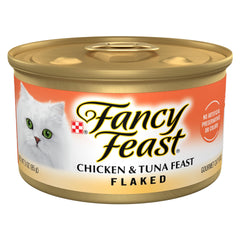 Fancy Feast front packaging showing 24 cans and brand appeal