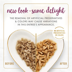 Fancy Feast open can with grilled chicken in gravy, enticing aroma benefit