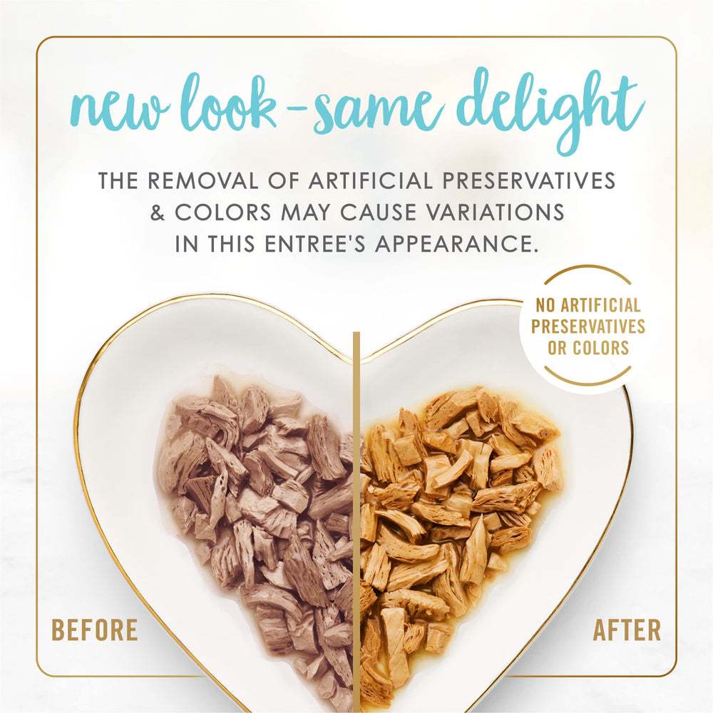 Fancy Feast open can with visible tuna chunks and gravy for enticing aroma