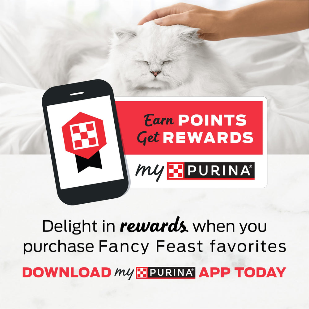 Fancy Feast chicken and beef ingredients displayed to show real proteins