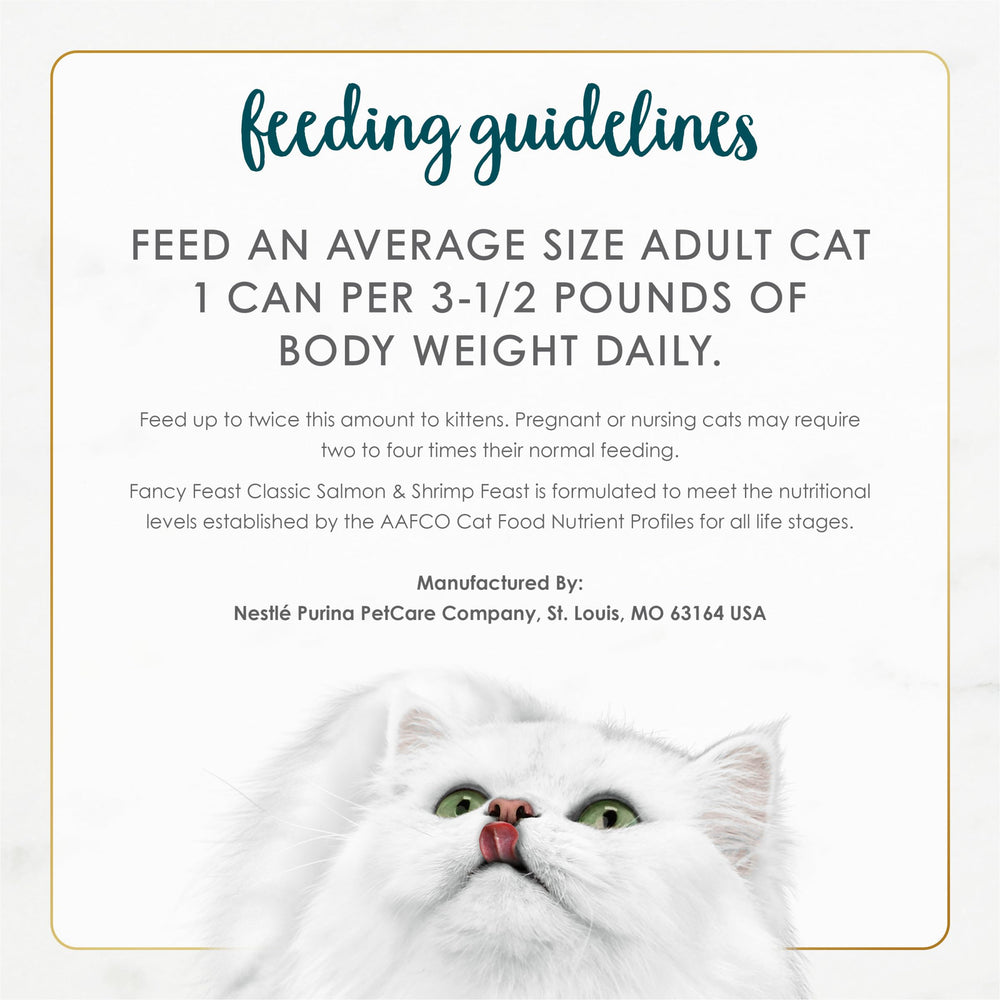 Fancy Feast 24-can pack stacked neatly, bulk convenience for regular feeding