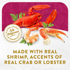 Fancy Feast visible seafood pieces detail highlighting real protein bits