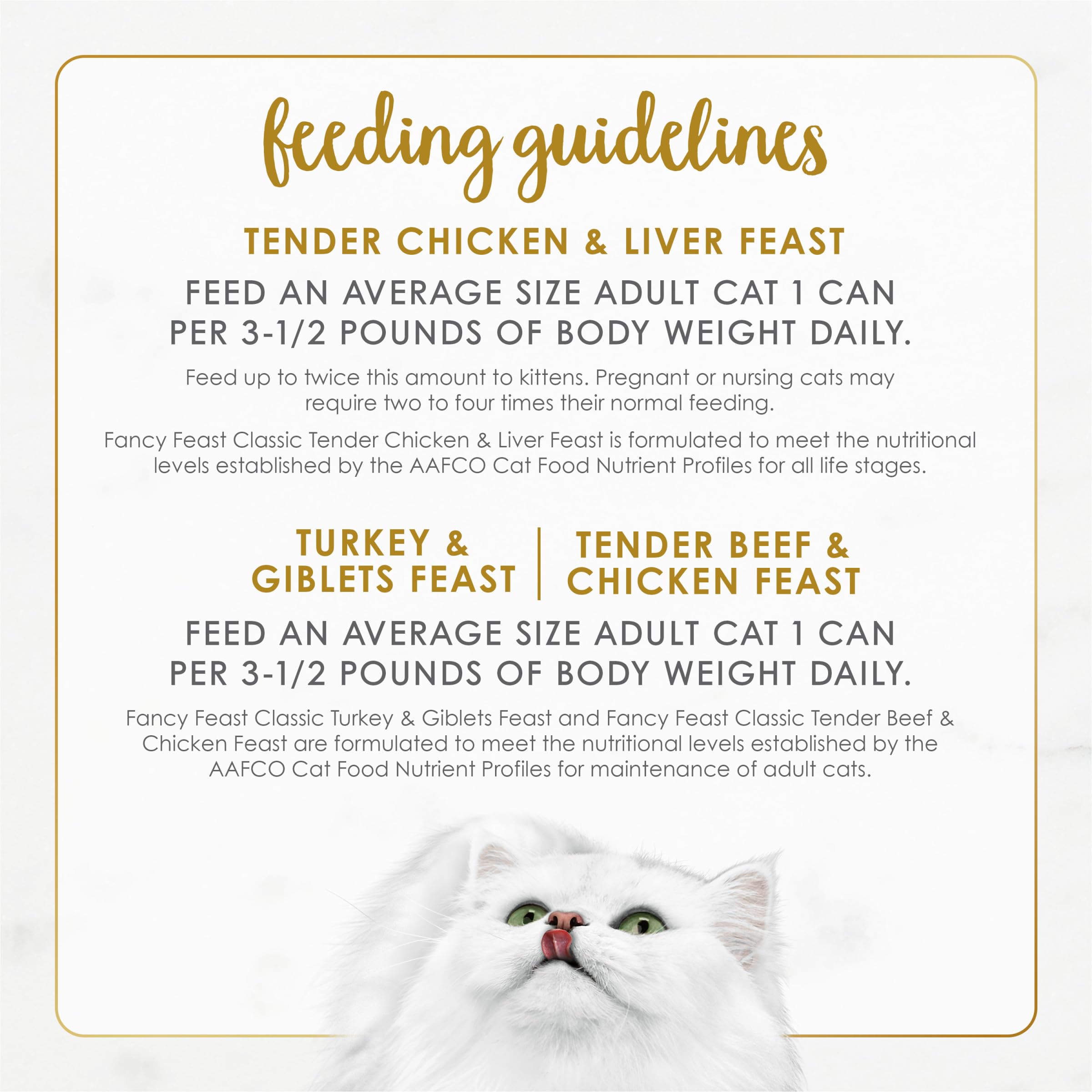 Fancy Feast can in hand showing 3 oz size for accurate portioning