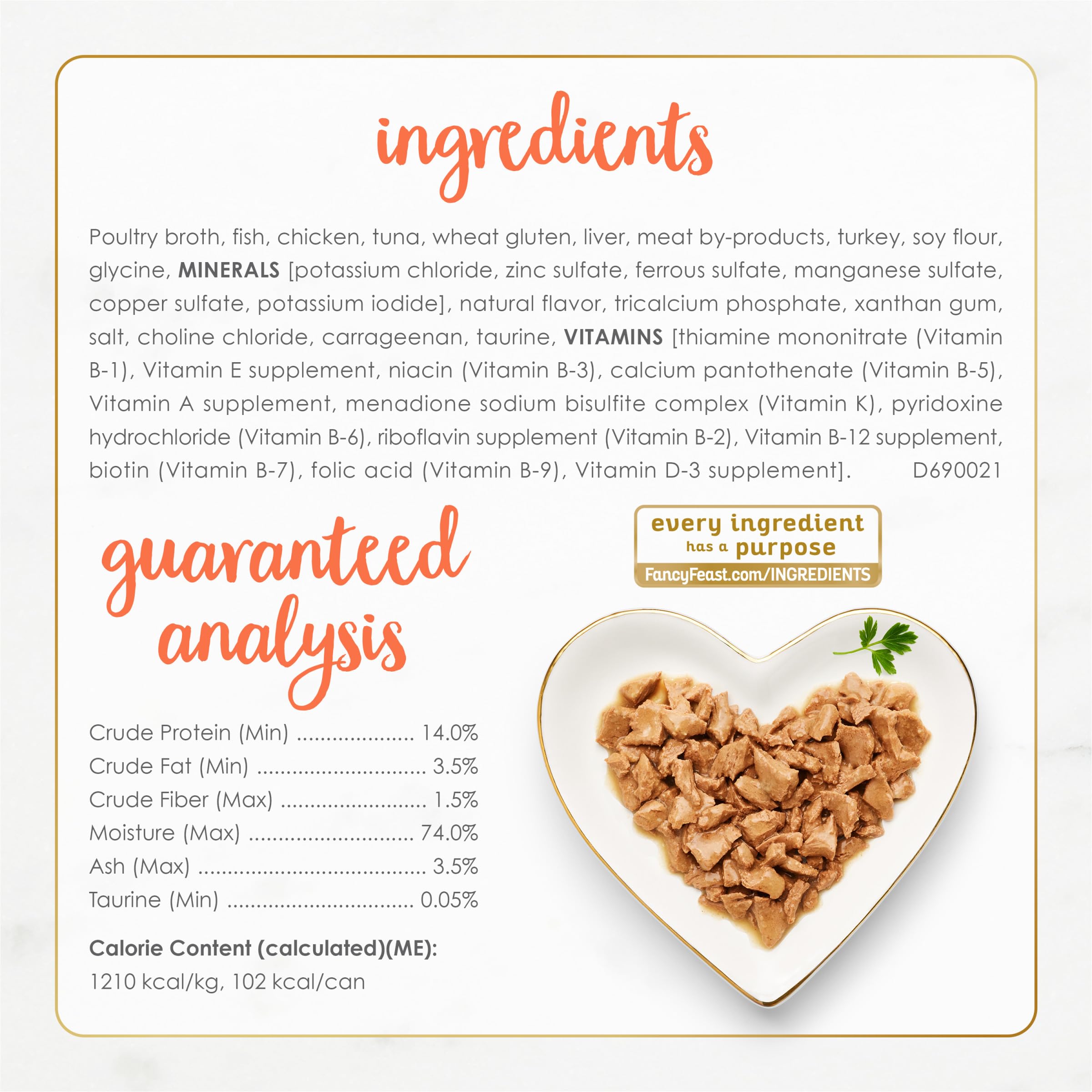 Fancy Feast can held in hand showing 3 oz size for portion control