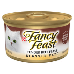 Fancy Feast front can showing product and brand, appealing presentation benefit
