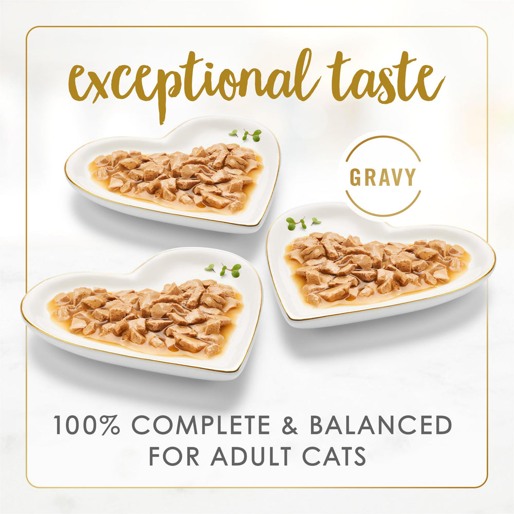 Fancy Feast close‑up of small tender bites showcasing texture appeal