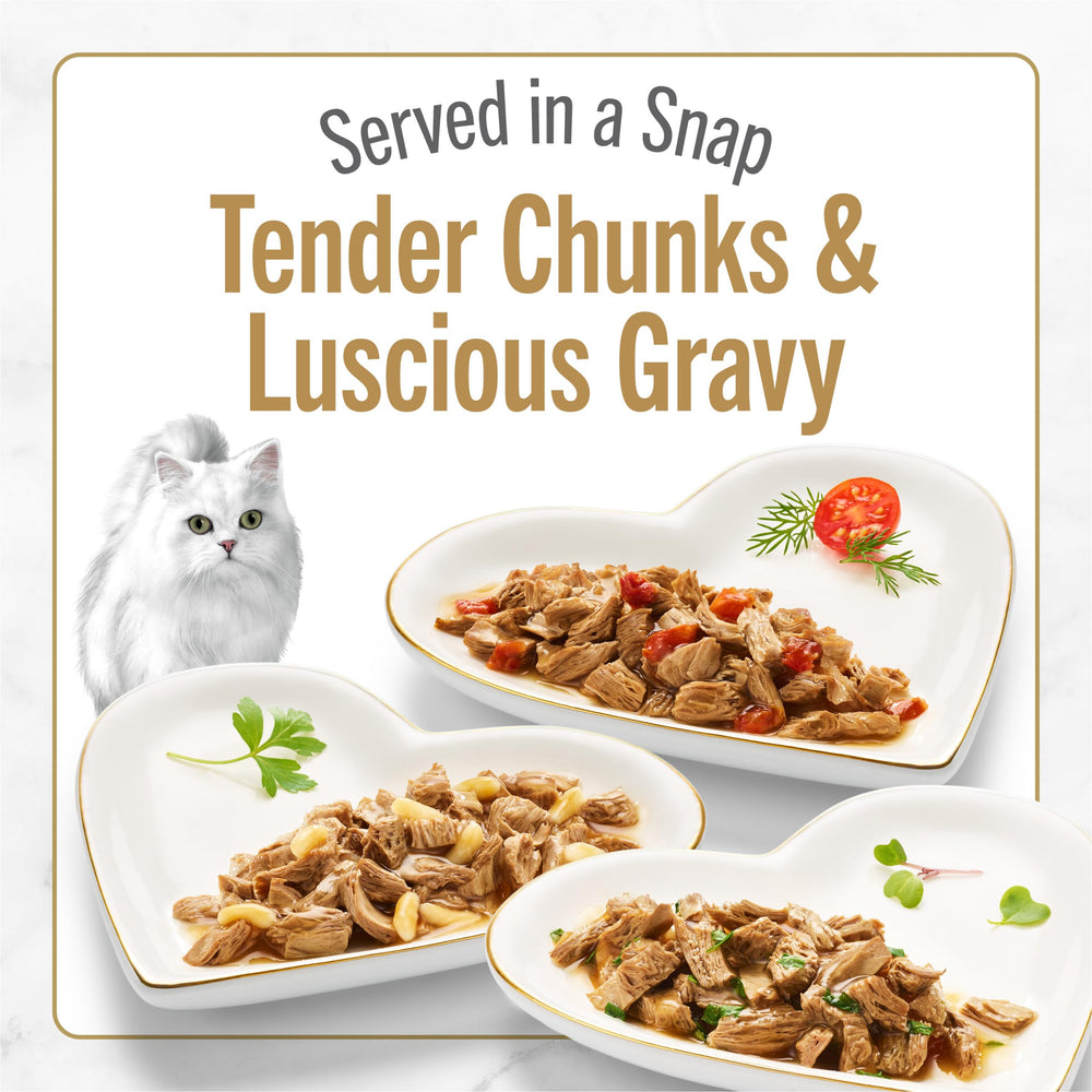 Fancy Feast twin pack snapped open indicating two easy single servings