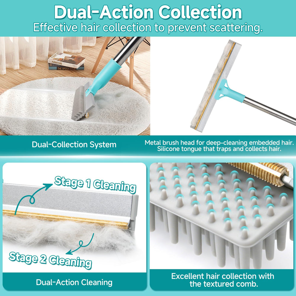 FancyMouse silicone brush detail collecting loose hair gently without scratching fabrics