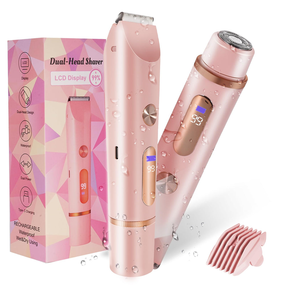 FANKRUAI front view of pink trimmer showing ergonomic shape and portability