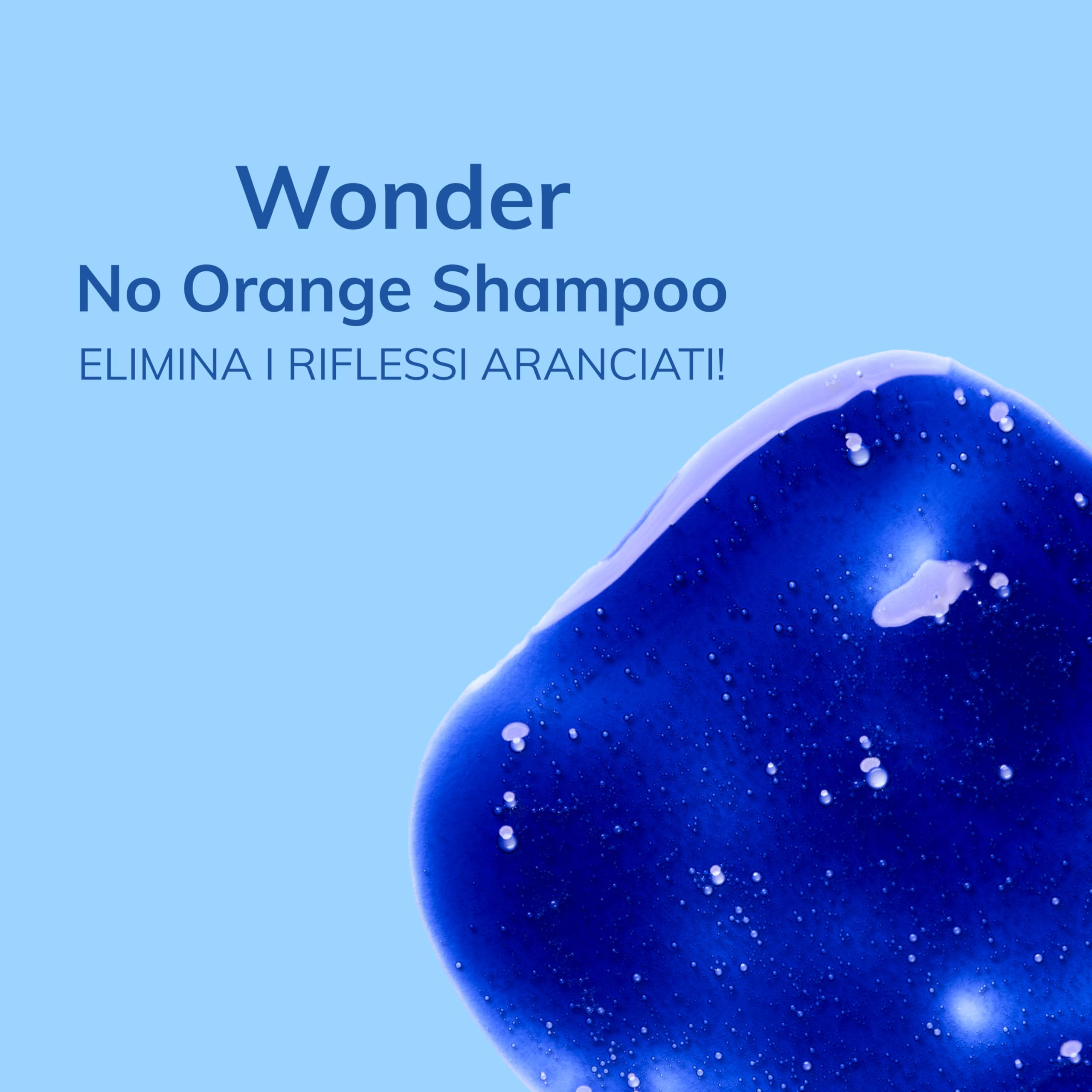 Fanola Wonder Blue bottle paired with No Orange Mask, Fanola boosted toning system