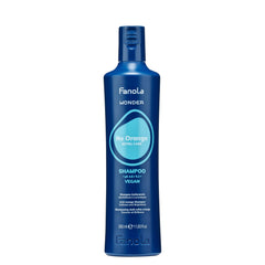 Fanola Wonder Blue front packaging showing bottle and label, professional styling benefit