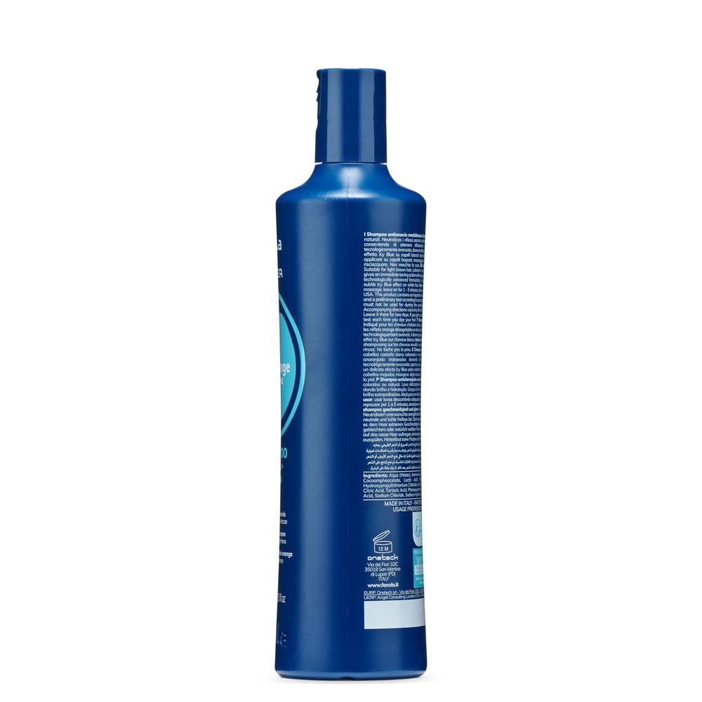 Fanola Wonder Blue pouring texture from bottle, demonstrates easy application and coverage
