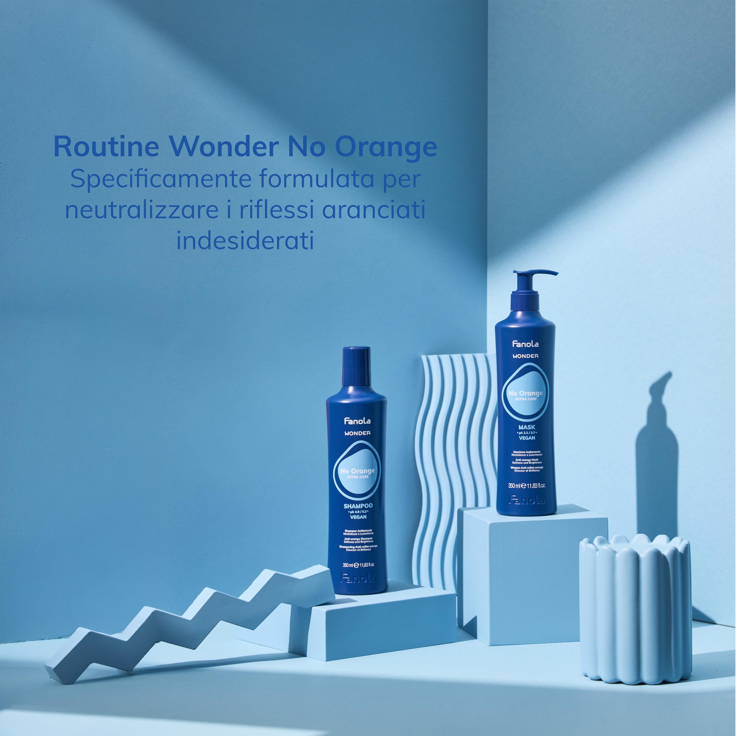 Fanola Wonder Blue being applied by stylist, Fanola professional salon-grade benefit