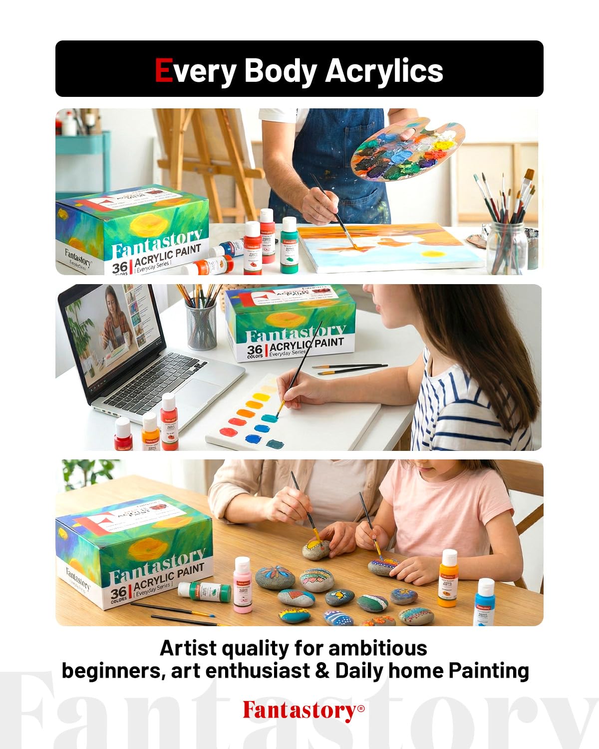 Fantastory lifestyle studio scene showing kit in use and inspiring creative projects