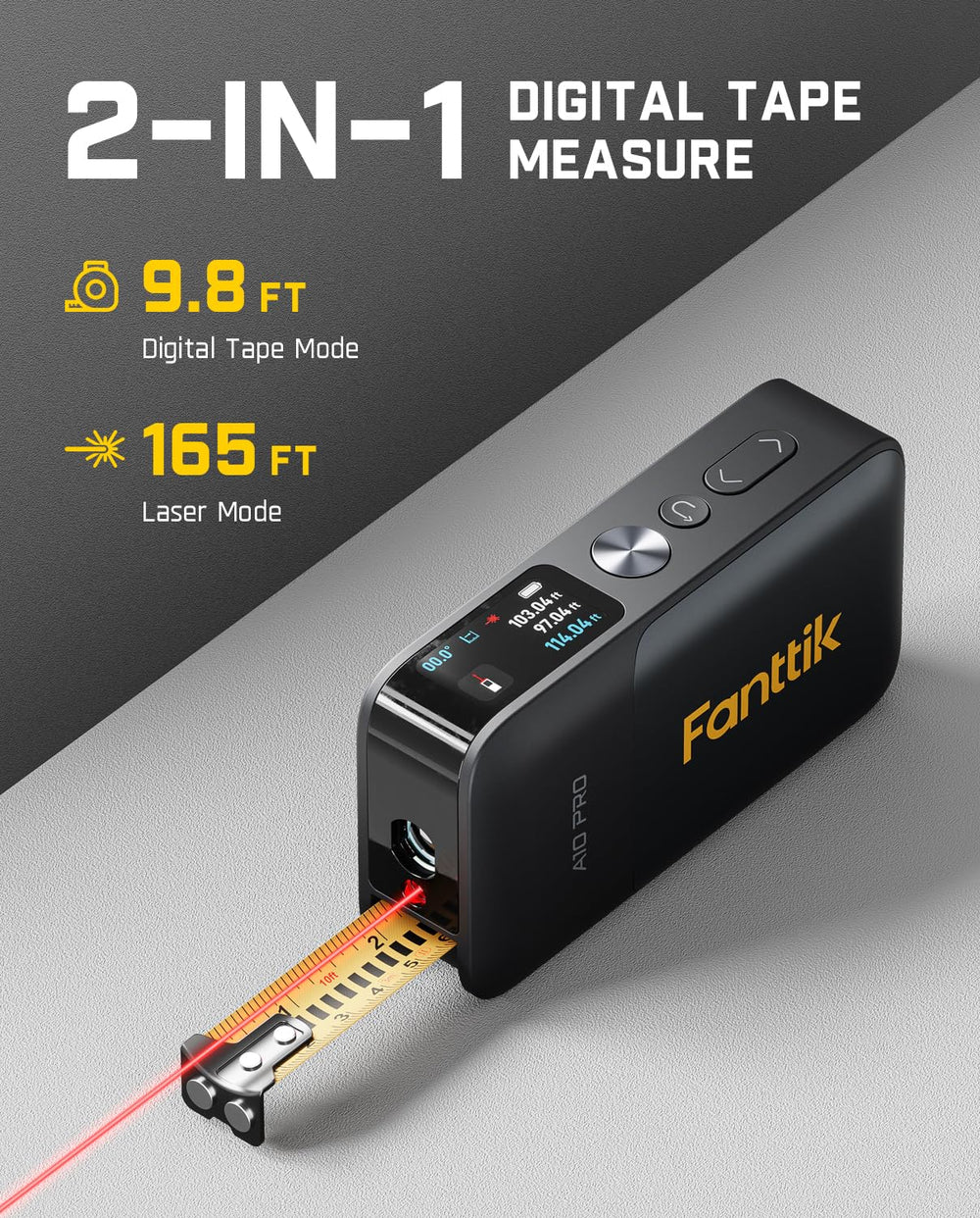 Fanttik A10 Pro screen close-up showing IPS color display for clear readings