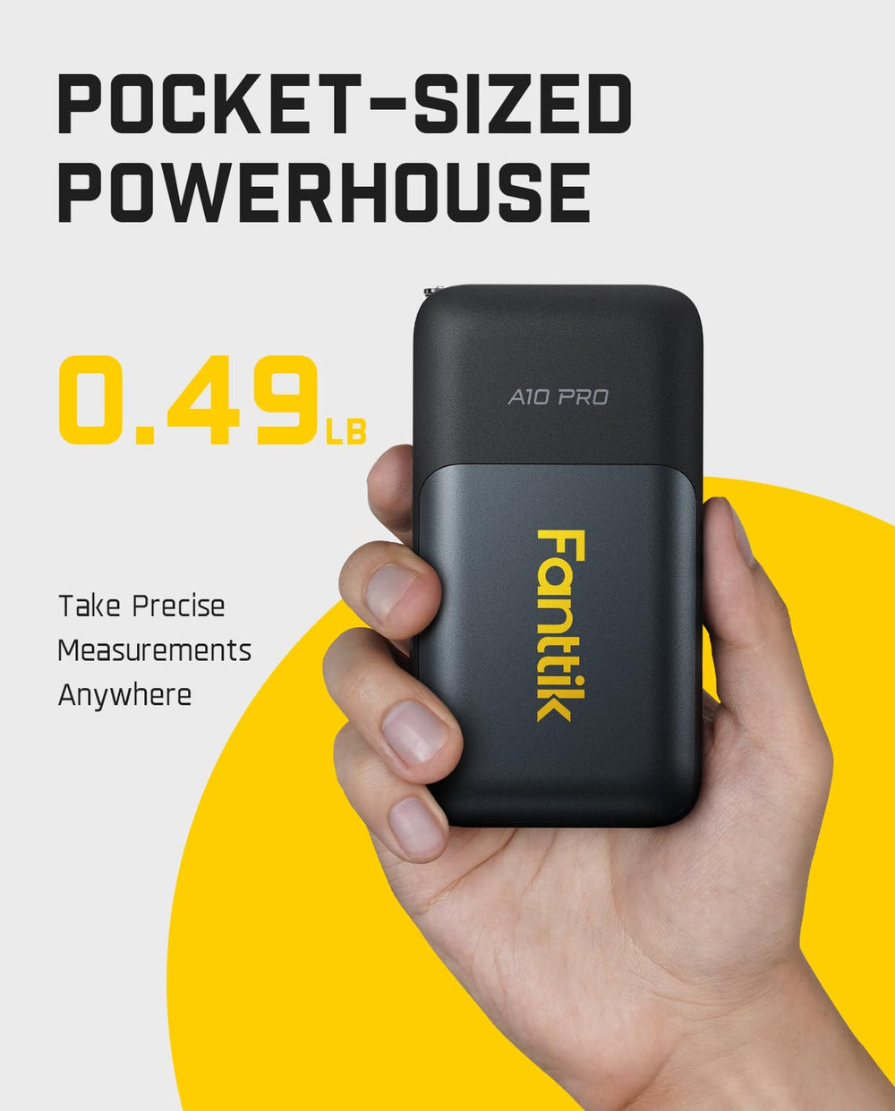 Fanttik A10 Pro mounted on a tripod for steady long-distance measurement