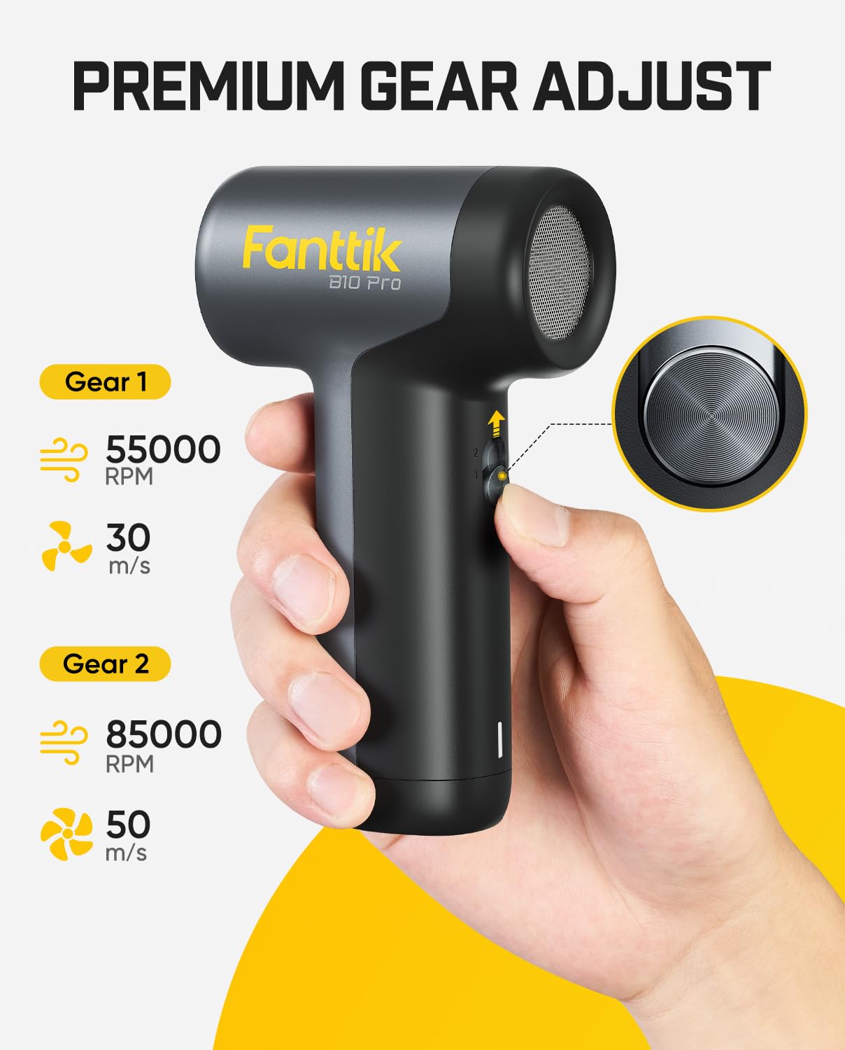 Fanttik B10 Pro LED ring close-up illuminating workspace for precise cleaning