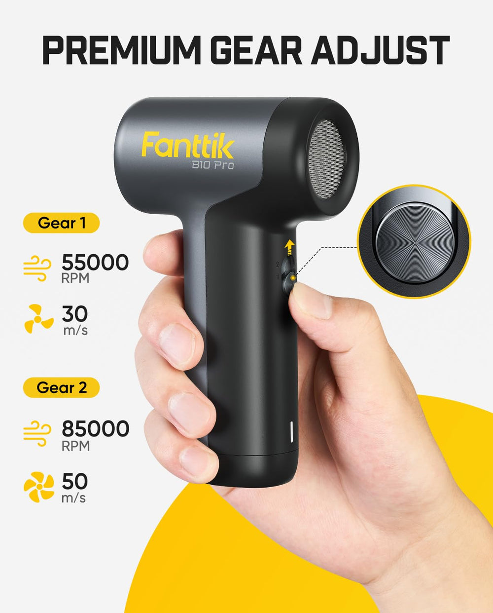 Fanttik B10 Pro LED ring close-up illuminating workspace for precise cleaning