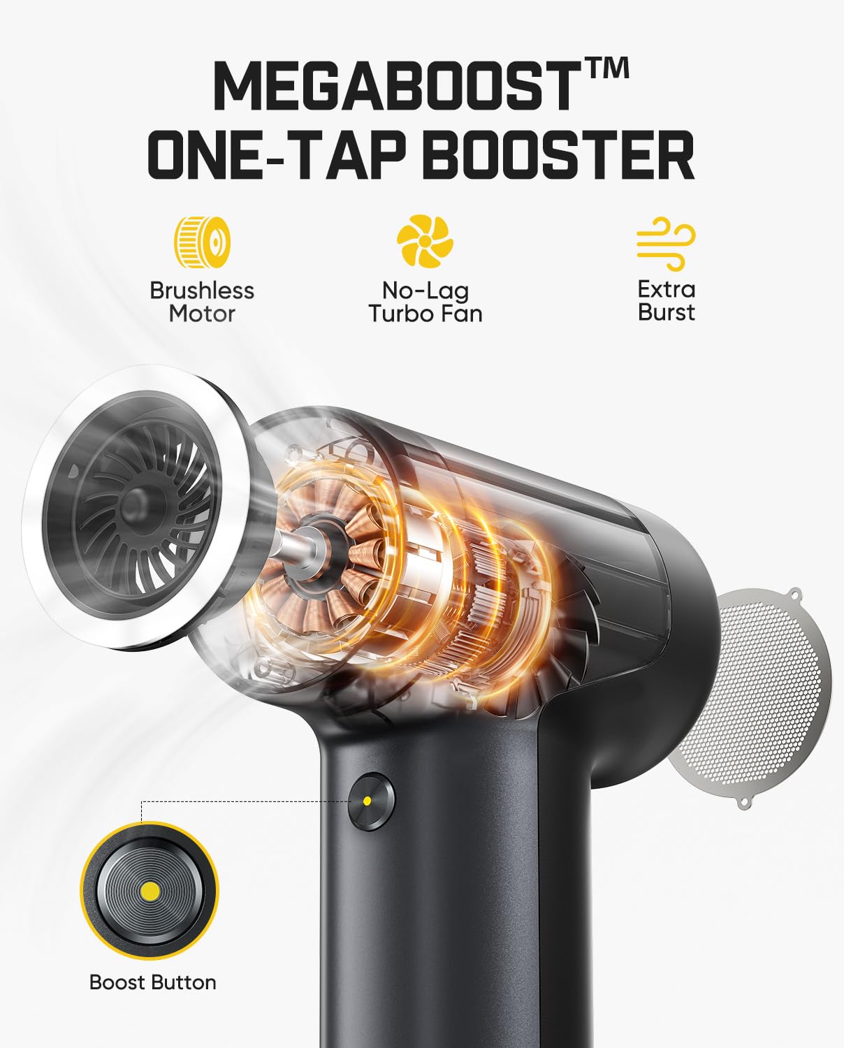 Fanttik B10 Pro side view highlighting ergonomic grip for comfortable dusting