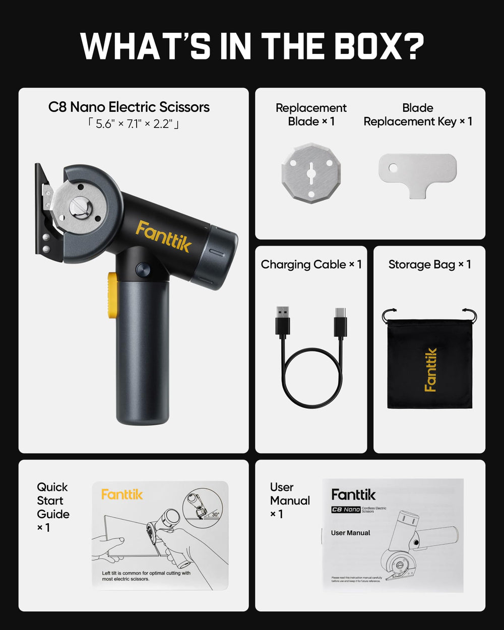 Fanttik C8 Nano cutting samples of cardboard, leather and fabric to show material versatility