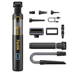 Fanttik Slim V8 APEX front view showing sleek handheld design and controls, easy portability