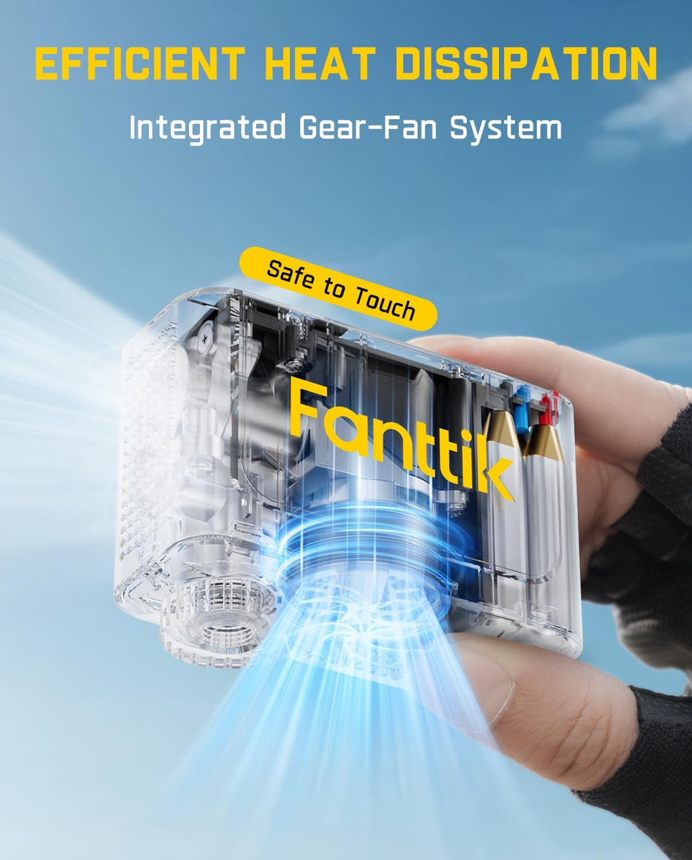 Fanttik X10 LED overheat alert displayed to indicate built-in safety protection