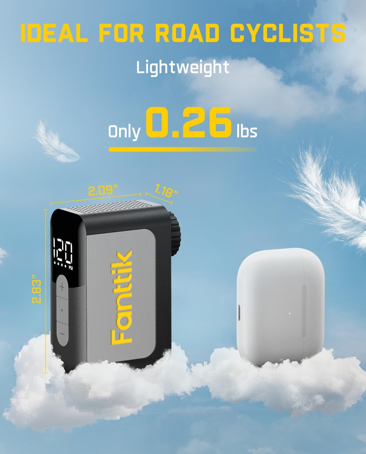 Fanttik X10 valve head close-up displaying Presta and Schrader compatibility benefit