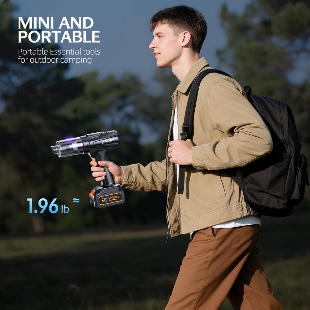 FAOGO handheld next to hand for scale showing ultra lightweight, one‑hand comfort