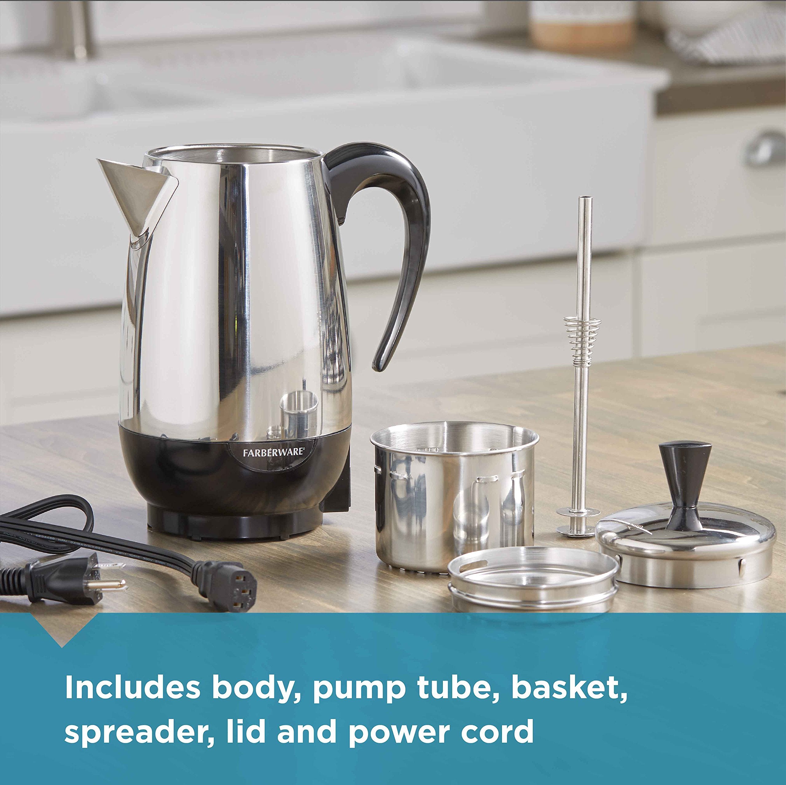 Farberware detachable cord removed to show easy cordless serving benefit
