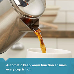 Farberware close-up of stainless steel basket extracting fuller coffee flavor