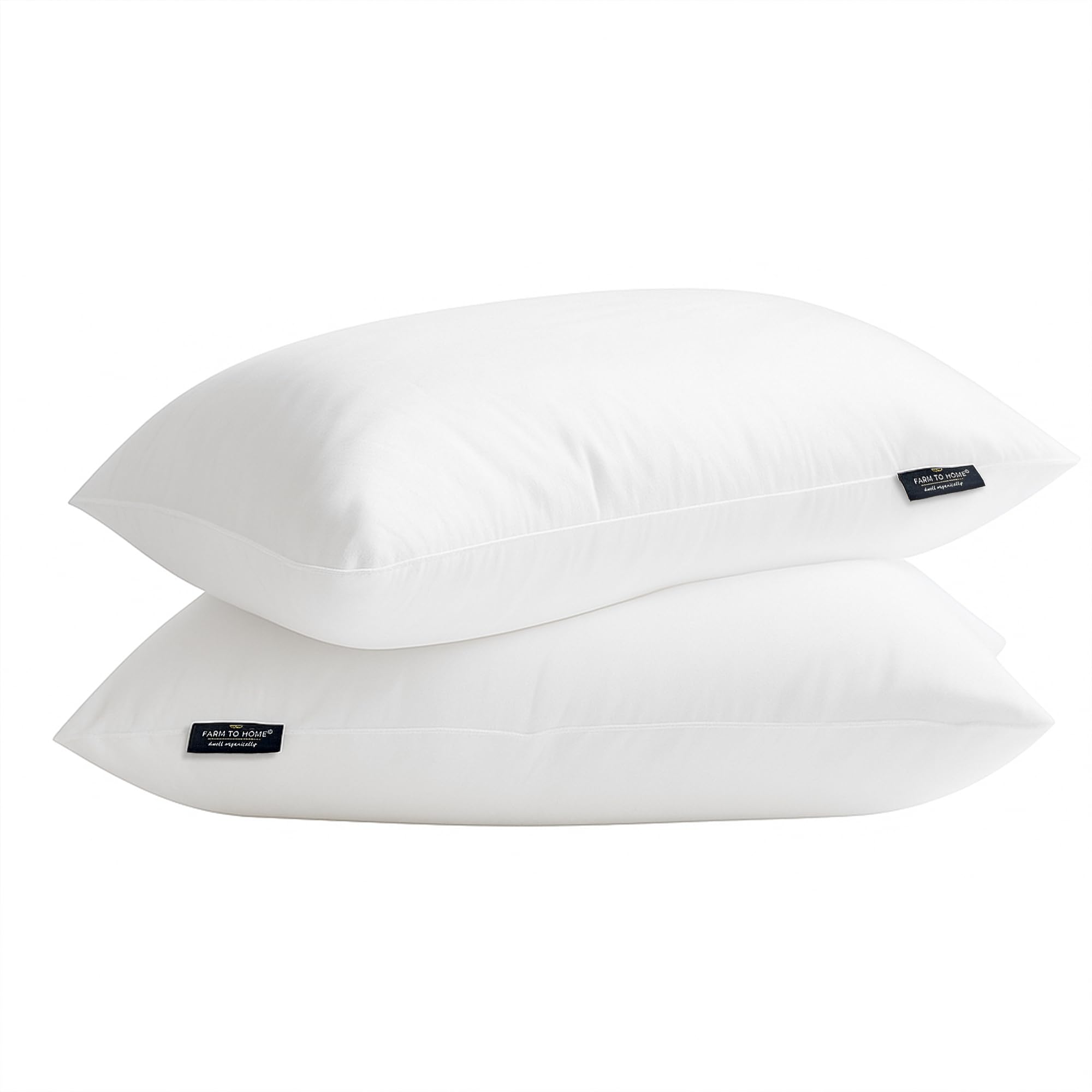 Farm To Home front packaging showing queen and king pillow set benefits
