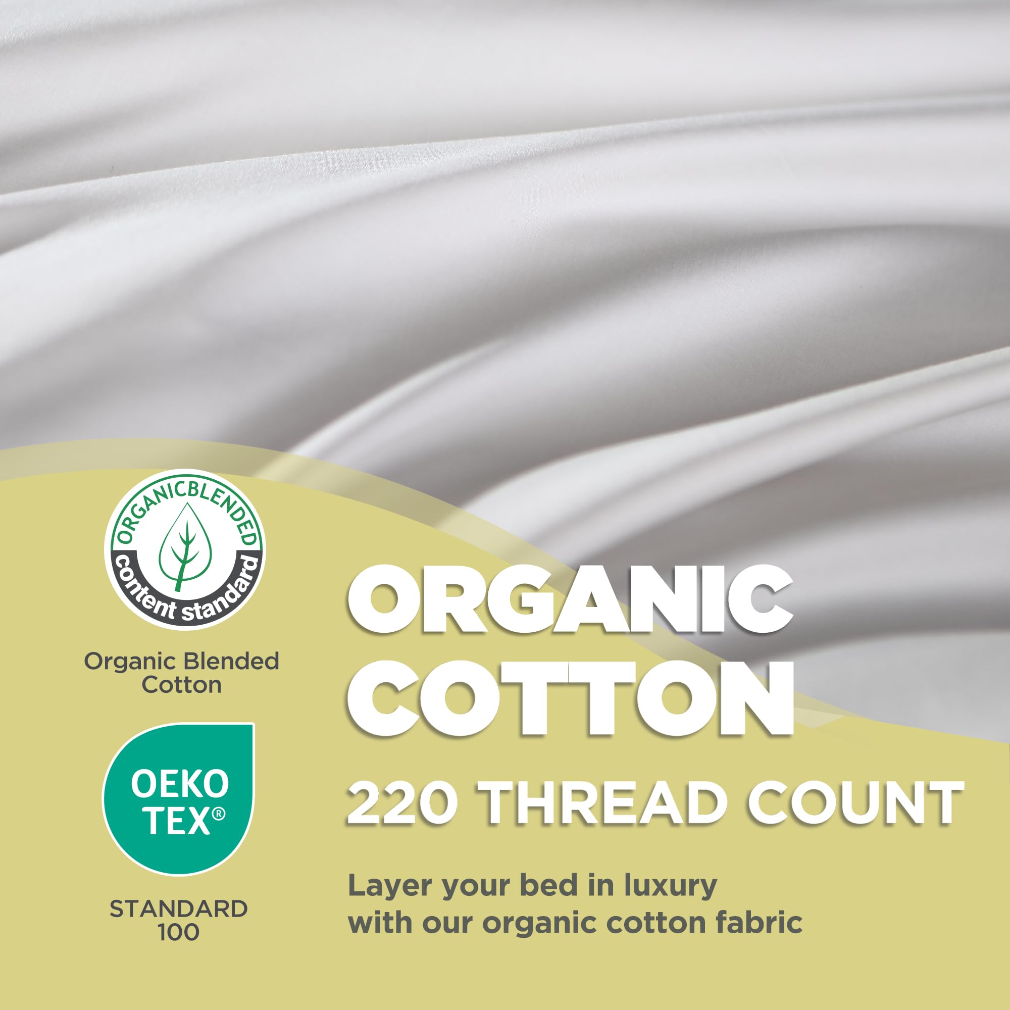 Farm To Home organic cotton cover close-up showing breathable weave