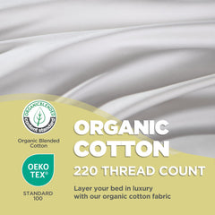 Farm To Home organic cotton cover close-up showing breathable weave