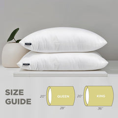 Farm To Home pillow on a made bed illustrating comfortable sleep setup