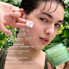 Finger scooping Farmacy balm demonstrating easy application and melting action