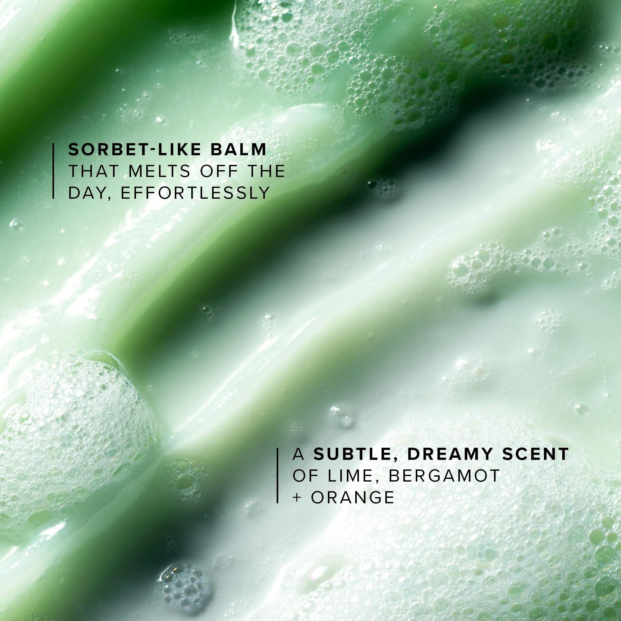 Farmacy Green Clean emulsified into milky rinse showing effortless removal benefit